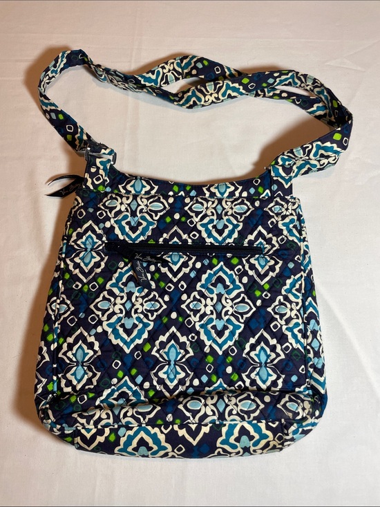 Vera Bradley Handbags - Vera Bradley Navy, Teal & White Quilted Crossbody